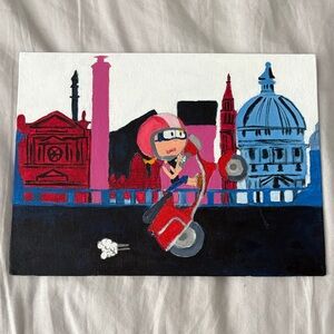 Custom Lizzie McGuire Movie Cityscape Cartoon Painting
